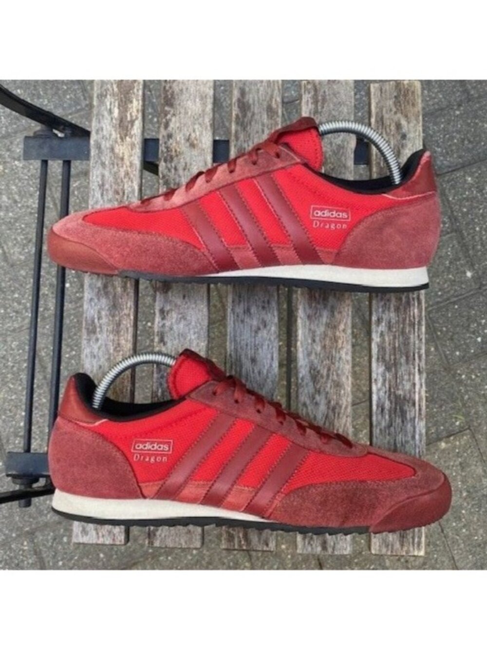 Adidas Dragon Sneakers Men's Size 8.5 Red Suede Athletic Classic Shoes D65227